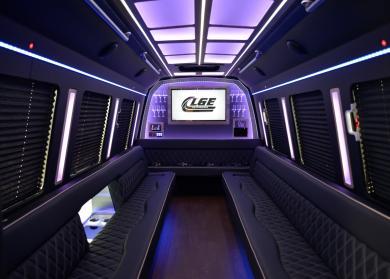 Tulsa 18 Passenger Limo Bus Interior