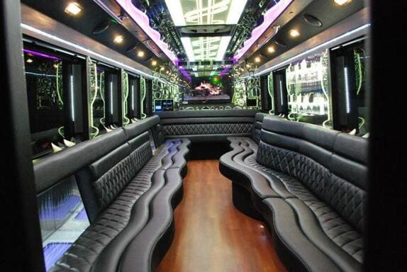 Tulsa 25 Passenger Limo bus Interior