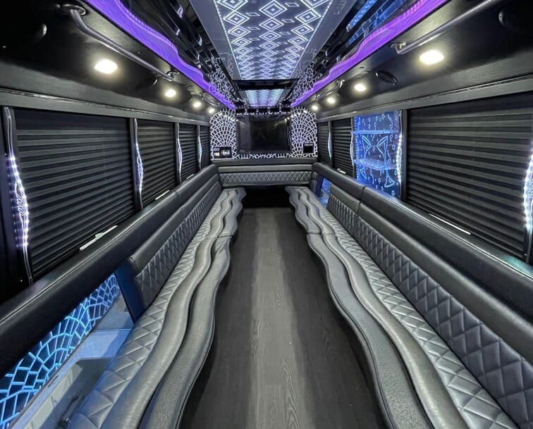 Tulsa 30 Passenger Party Bus White Interior