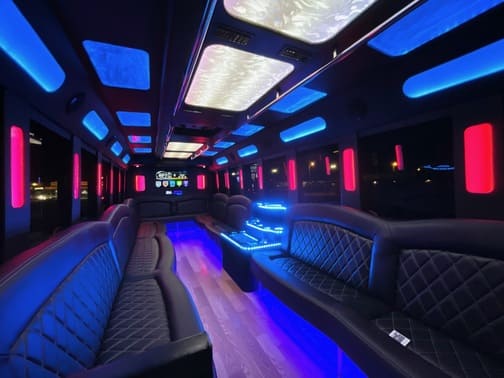 Tulsa 35 Passenger Party Bus Interior